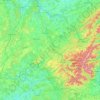 Topografische kaart Vosges, hoogte, reliëf