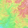 Topografische kaart Alpes-de-Haute-Provence, hoogte, reliëf