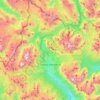 Topografische kaart Cortina d'Ampezzo, hoogte, reliëf
