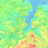 Topografische kaart Kiel, hoogte, reliëf