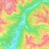 Topografische kaart Dolomieten, hoogte, reliëf