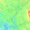 Topografische kaart Nacionalni park Krka, hoogte, reliëf